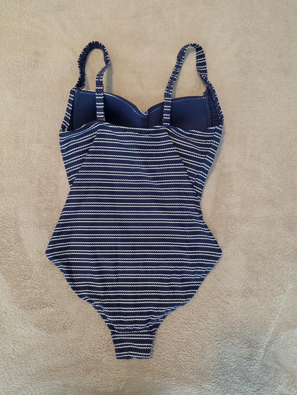 Navy Stripe One-Piece Swimsuit - Classic Women Swim - Picture 4 of 10
